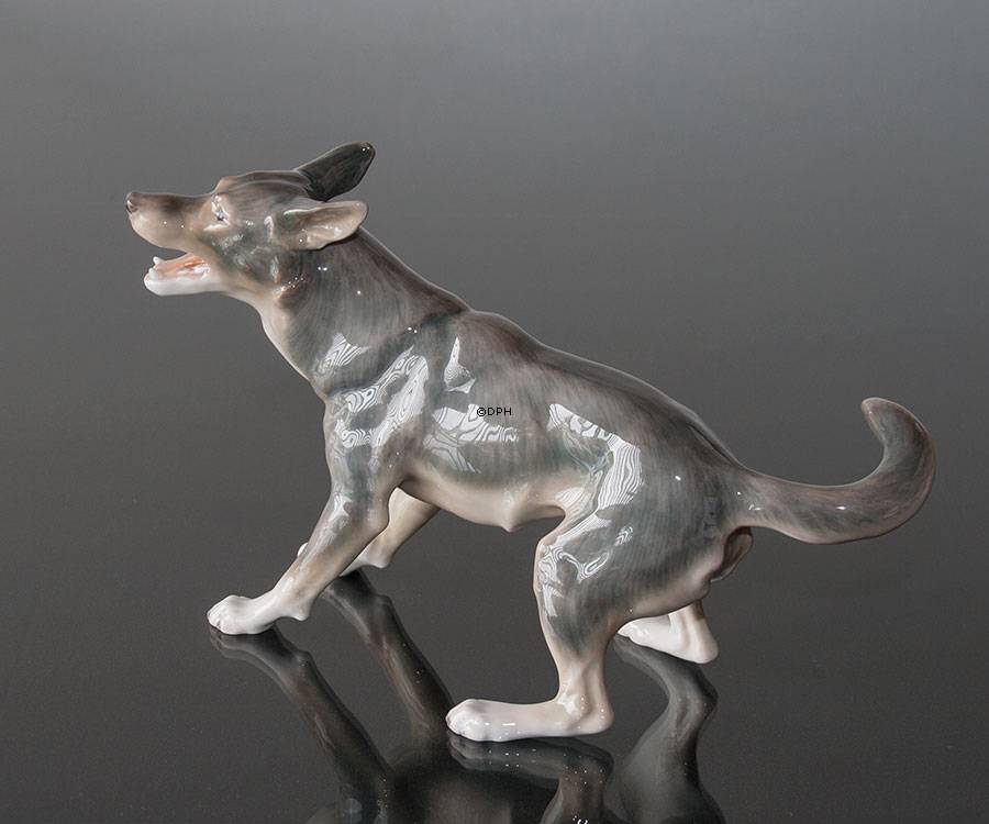 Deutscher Schäferhund, Bing & Gröndahl Hund Figur Nr. 1854