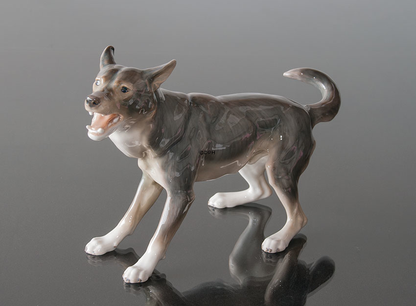 Deutscher Schäferhund, Bing & Gröndahl Hund Figur Nr. 1854