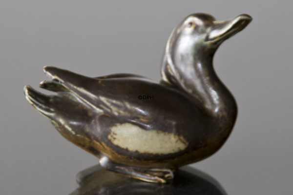 Reiherente, Bing & Gröndahl Steingut Vogel Figur Nr. 1855