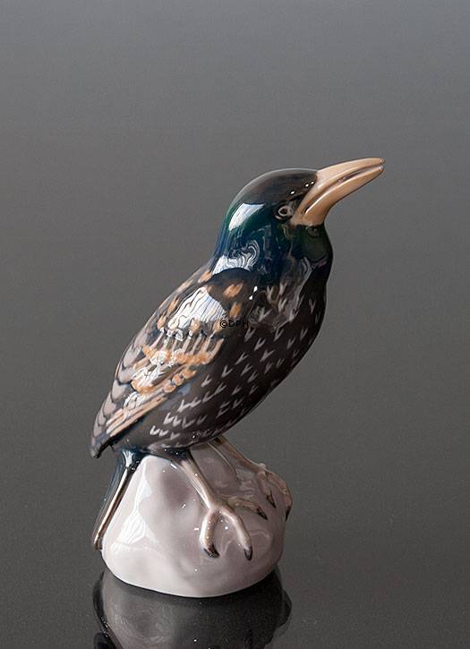 Stare schaut zum Himmel, Bing & Gröndahl Vogelfigur Nr. 1880