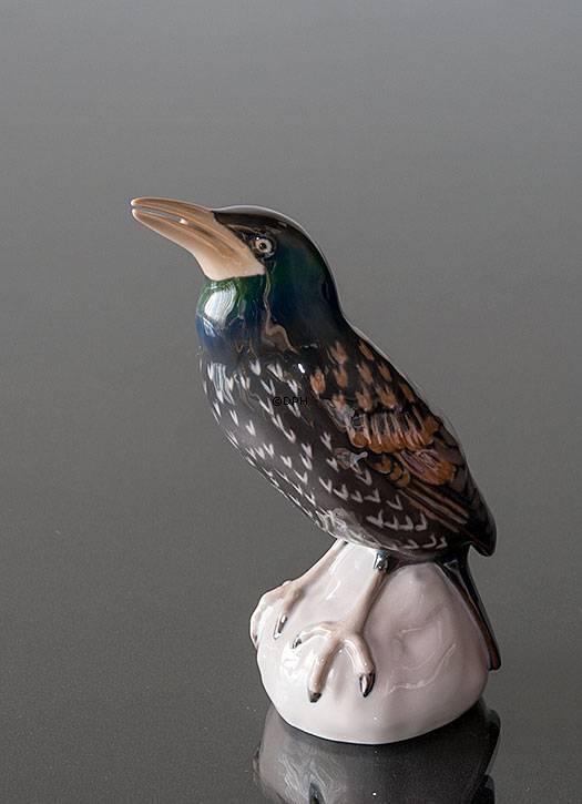 Stare schaut zum Himmel, Bing & Gröndahl Vogelfigur Nr. 1880