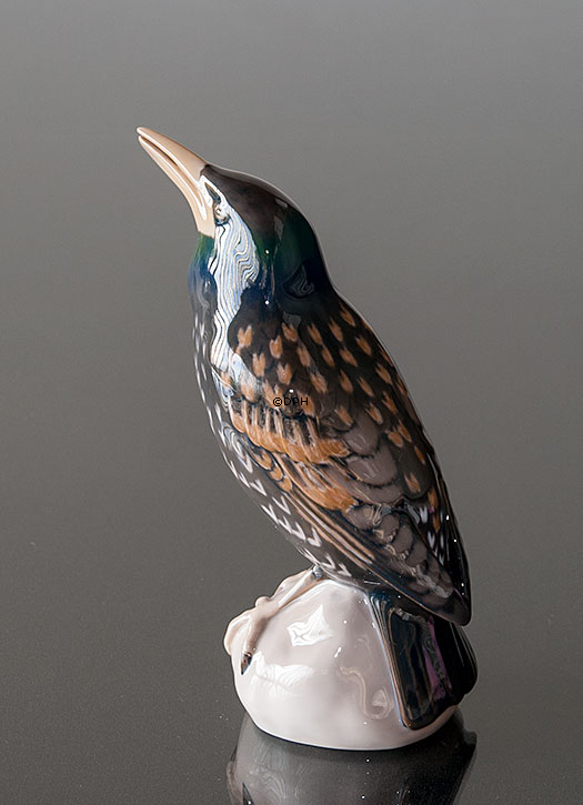 Stare schaut zum Himmel, Bing & Gröndahl Vogelfigur Nr. 1880
