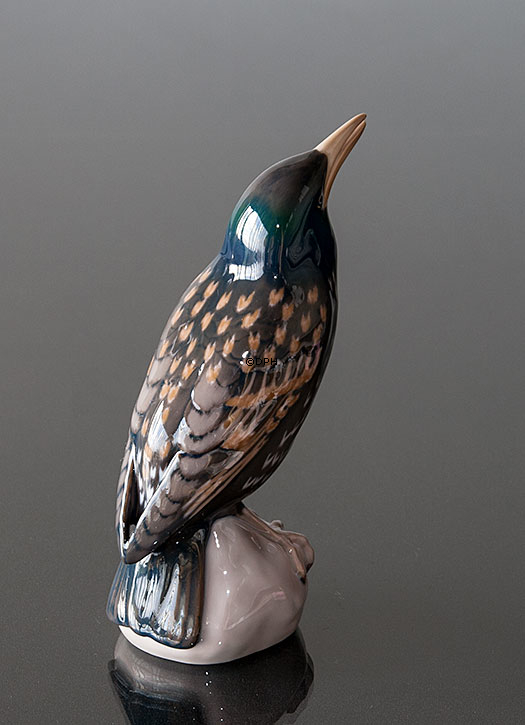 Stare schaut zum Himmel, Bing & Gröndahl Vogelfigur Nr. 1880