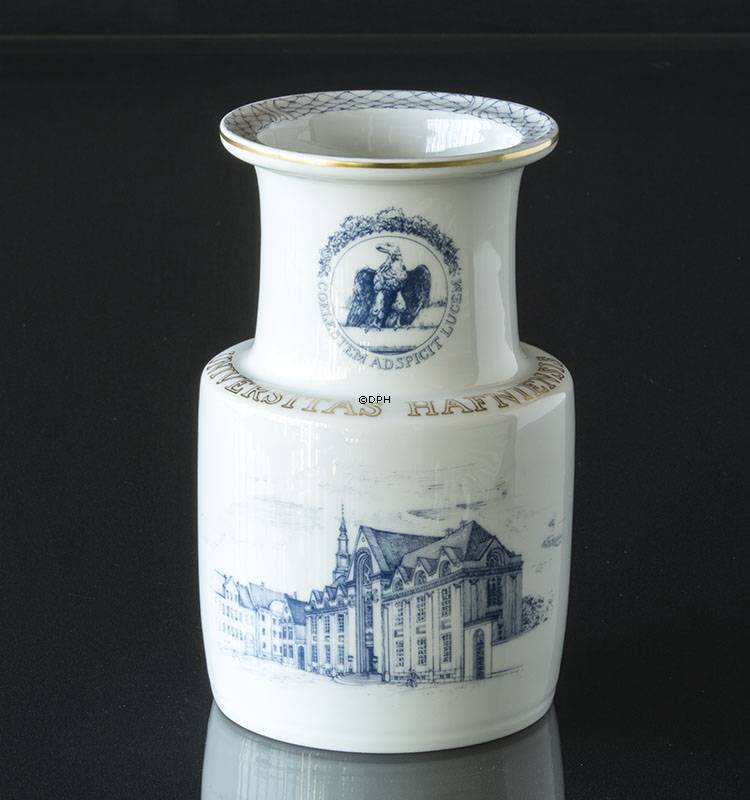Vase mit der Universität von Kopenhagen, Bing & Gröndahl Nr. 1890-5750