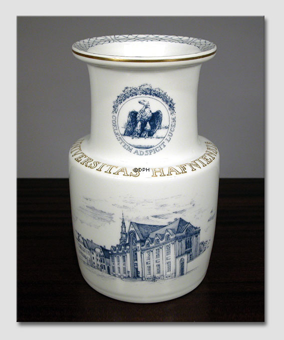 Vase mit der Universität von Kopenhagen, Bing & Gröndahl Nr. 1890-5750