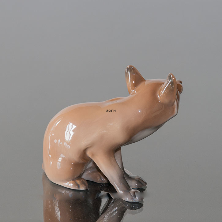 Fuchs, sitzend, 16cm, Bing & Gröndahl Figur nr. 1905