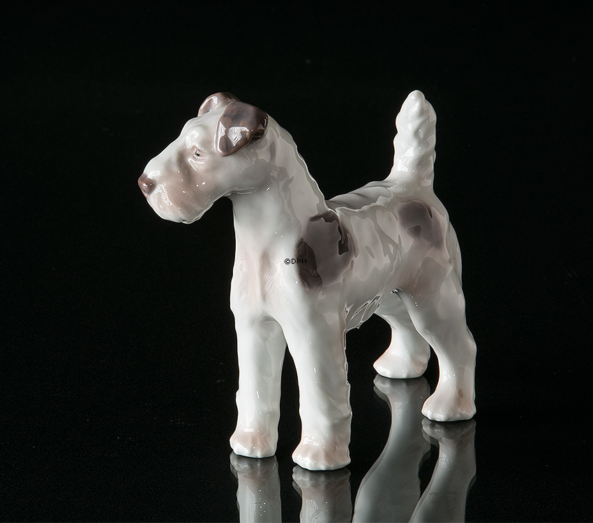 Foxterrier, Bing & Gröndahl Hund Figur Nr. 1998