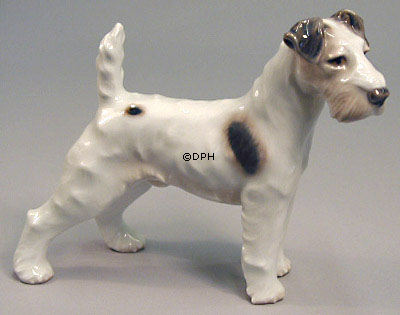 Foxterrier, Bing & Gröndahl Hund Figur Nr. 1998