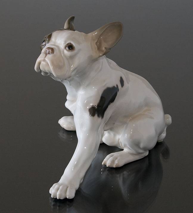 Französische Bulldogge, Bing & Gröndahl Hund Figur Nr. 2000