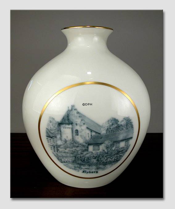 Vase mit Nyborg Motiv, Bing & Gröndahl Nr. 2001