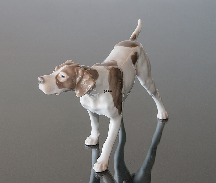 Pointer, stehend, Bing & Gröndahl Hund Figur Nr. 2006