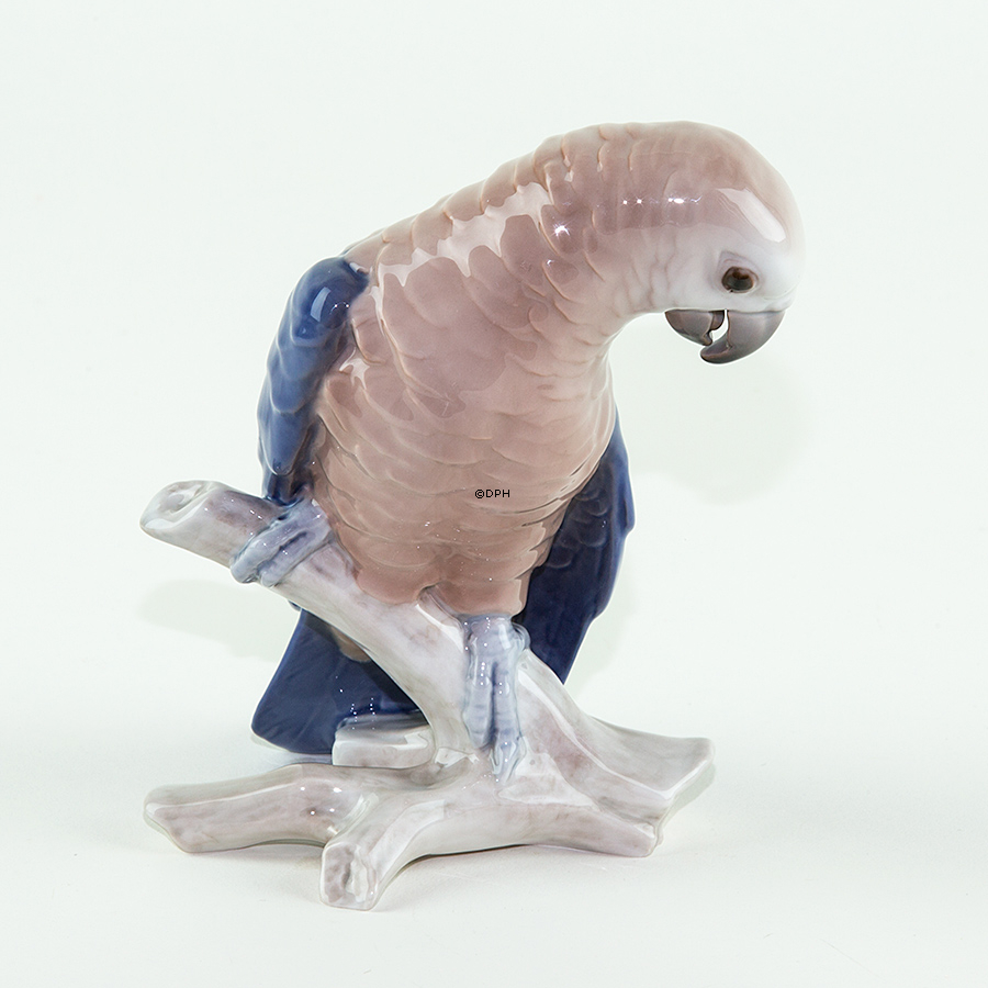 Papagei, Bing & Gröndahl Vogelfigur Nr. 2019
