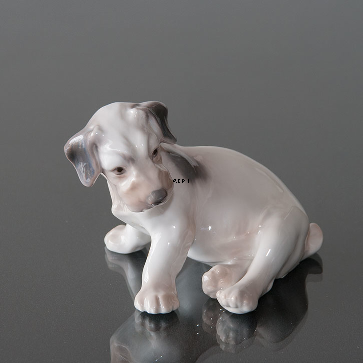 Sealyham Terrier sitzt, Bing & Gröndahl Hund Figur Nr. 2027