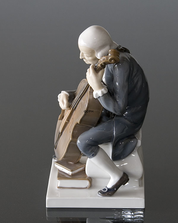 Cellist, Bing & Gröndahl Figur, Mann spielt das Cello Nr. 2032
