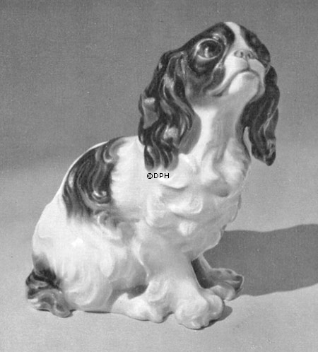 Cavalier King Charles Spaniel, Bing & Gröndahl Hund Figur Nr. 2035