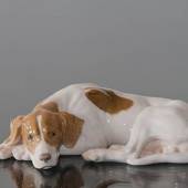 Pointer liegend, Bing & Gröndahl Hund Figur
