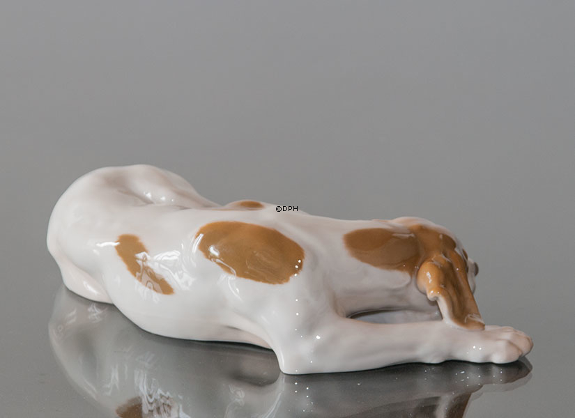 Pointer liegend, Bing & Gröndahl Hund Figur Nr. 2044