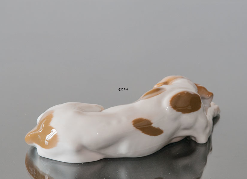 Pointer liegend, Bing & Gröndahl Hund Figur Nr. 2044