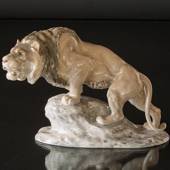 Großer Löwe auf Stein, Bing & Gröndahl Figur