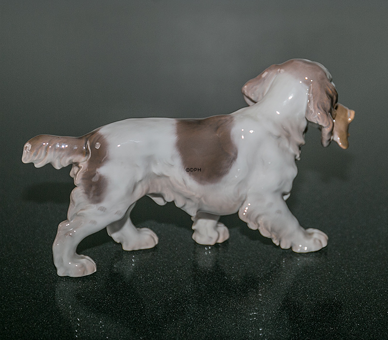 Cocker Spaniel bringt die Beute zurück, Bing & Gröndahl Hund Figur Nr. 2061