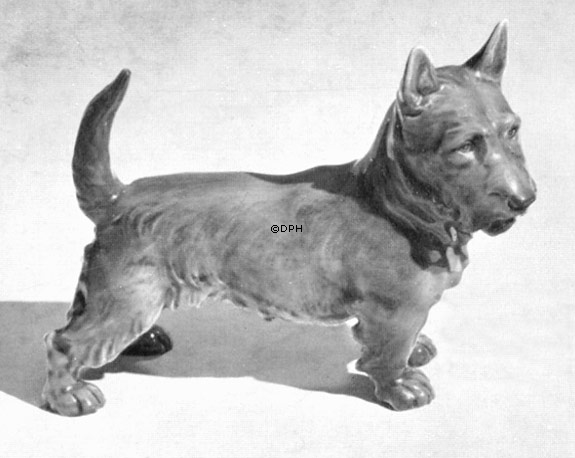 Scottish Terrier stehend, 19cm, Bing & Gröndahl Hund Figur Nr. 2069