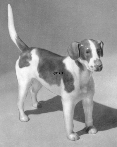 Pointer stehend, Bing & Gröndahl Hund Figur Nr. 2075