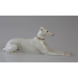 Greyhound liegend, Bing & Gröndahl Hund Figur nr. 2079