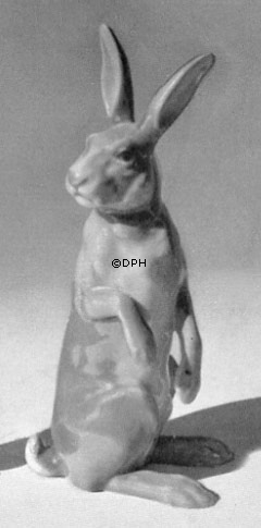 Hase sitzt auf, Bing & Gröndahl Figur Nr. 2080