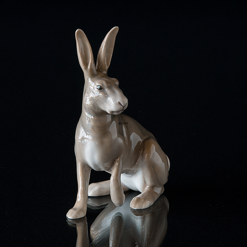 Hase, sitzend, Bing & Gröndahl Figur Nr. 2081