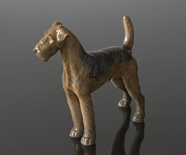Airedale Terrier, Bing & Gröndahl Hundefigur Nr. 2099