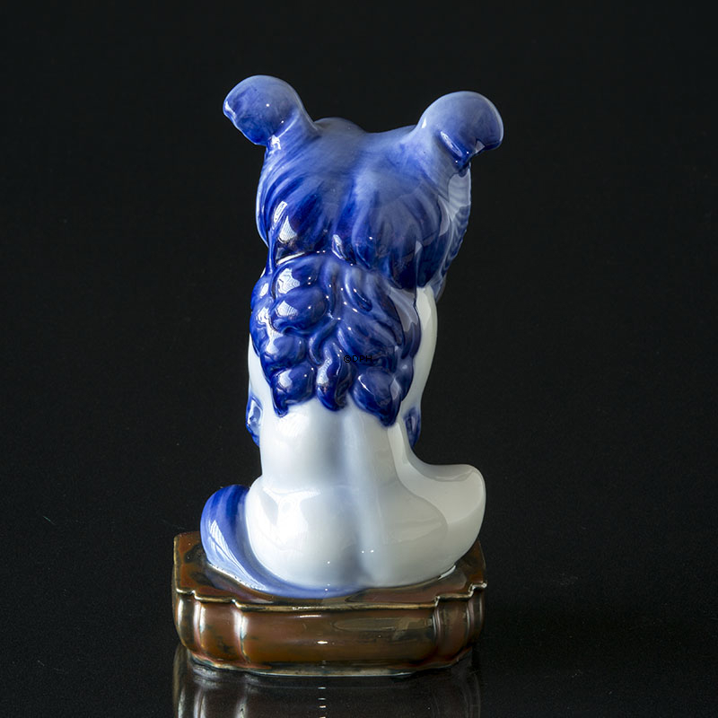 Feuerzeug, Hund Augen wie Mühlräder Royal Copenhagen Figur Nr. 2106