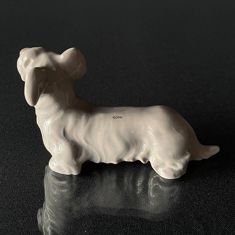 Skye Terrier, stehend, 11cm, Bing & Gröndahl Hundefigur Nr. 2137