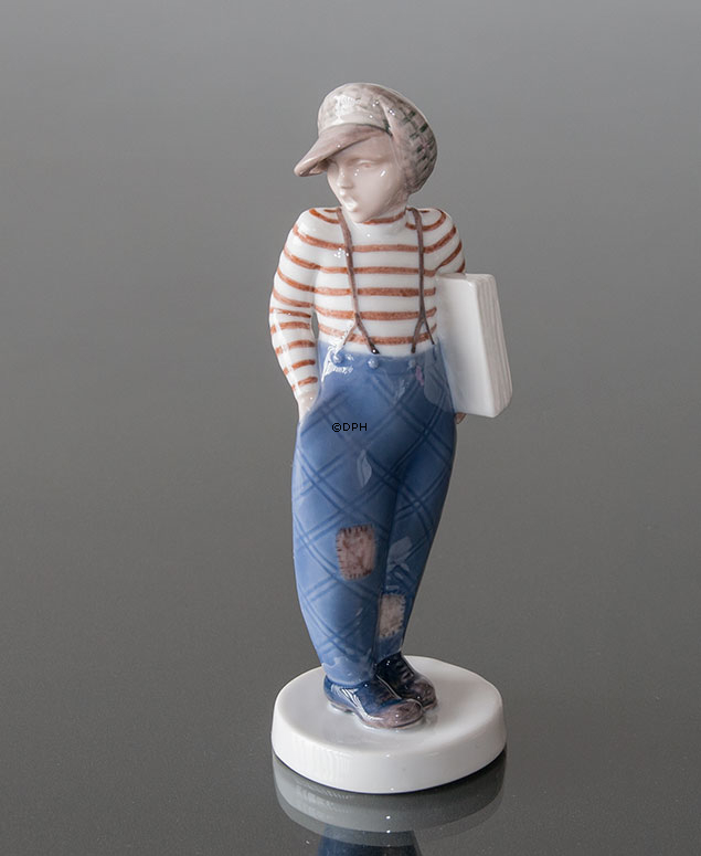 Zeitungsbote bringt die Nachrichten, Bing & Gröndahl Figur Nr. 2148