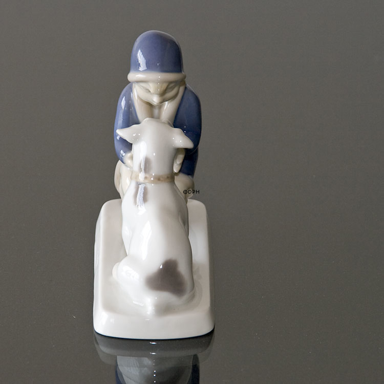 Mädchen mit Hund, Bing & Gröndahl Figur Nr. 2163
