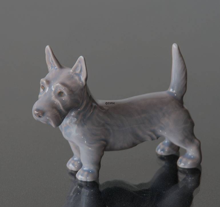 Scottish Terrier stehend 7,5cm, Bing & Gröndahl Hund Figur Nr. 2167