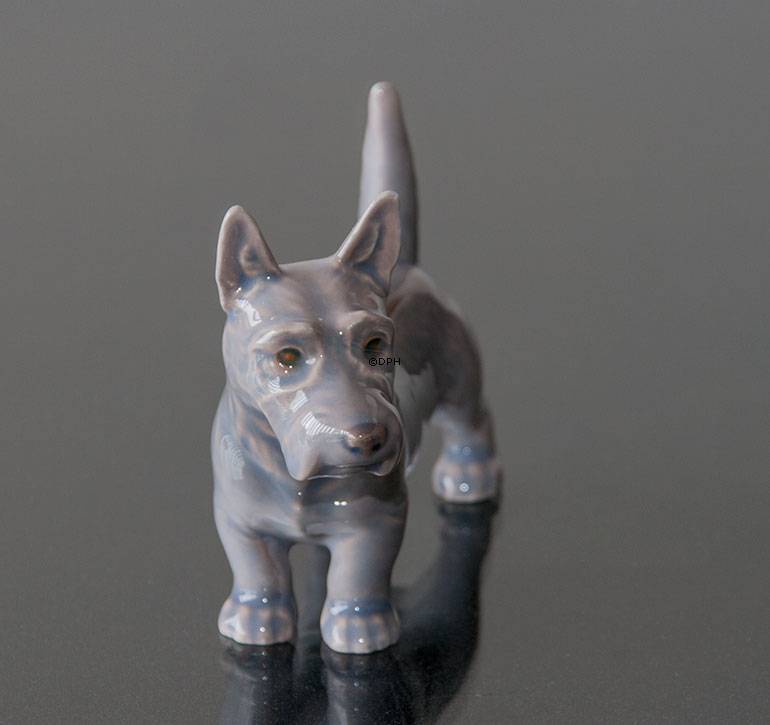Scottish Terrier stehend 7,5cm, Bing & Gröndahl Hund Figur Nr. 2167