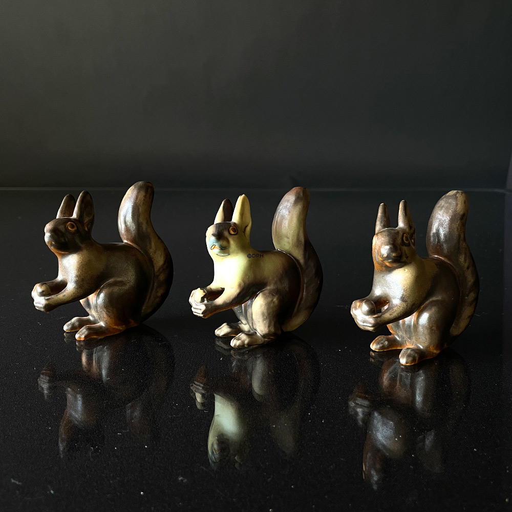 Eichhörnchen, Bing & Gröndahl Steinzeug Figur Nr. 2177