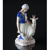 Mädchen mit Ziegenbock, Bing & Gröndahl Figur Nr. 2180