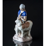 Mädchen mit Ziegenbock, Bing & Gröndahl Figur Nr. 2180