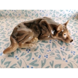 Klein Deutscher Schäferhund liegend, Bing & Gröndahl Hund Figur Nr. 2198