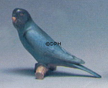 Wellensittich, Bing & Gröndahl Steingut Vogel Figur Nr. 2210