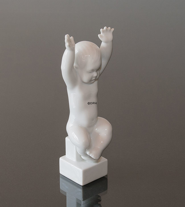 So groß! Weißes Kind Figur, Bing & Gröndahl Figur Nr. 461 order 2229