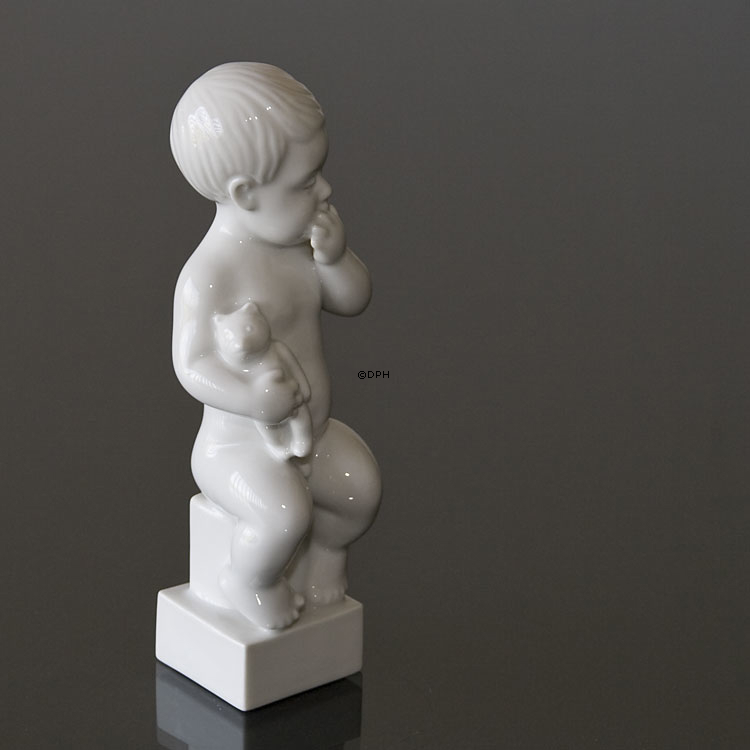 Adam mit Teddybär, weiße Bing & Gröndahl Kinderfigur Nr. 463 oder 2231