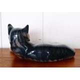 Katze liegend, sehr selten, Bing & Gröndahl Katze Figur Nr. 2236