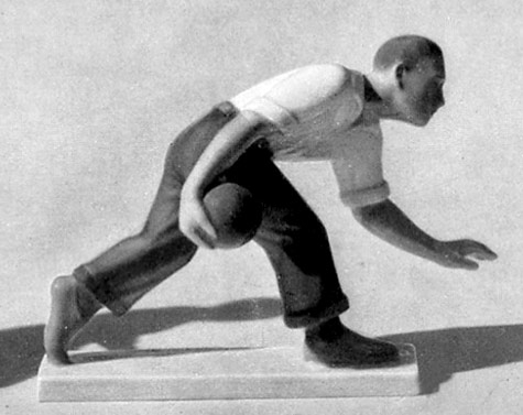 Bowling Spieler, Bing & Gröndahl Figur Nr. 2238