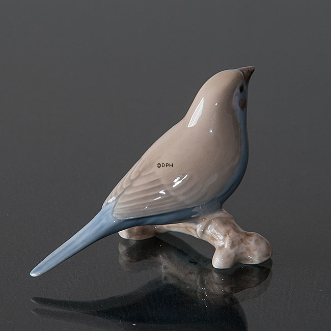 Rotkehlchen auf Zweig, Bing & Gröndahl Vogelfigur Nr. 2242