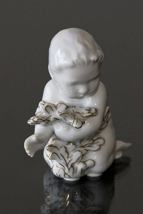 Seekind mit Blasentang, Goldverziert Bing & Gröndahl Figur Nr. 2266