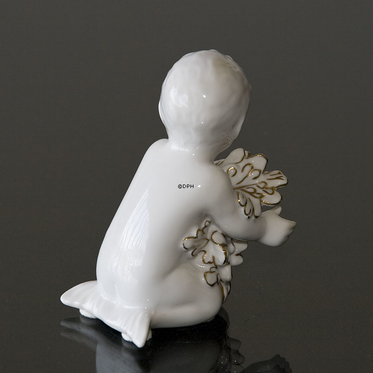 Seekind mit Blasentang, Goldverziert Bing & Gröndahl Figur Nr. 2266