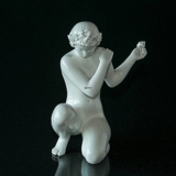 Nacktes Mädchen kniend, Bing & Gröndahl Figur Nr. 2283