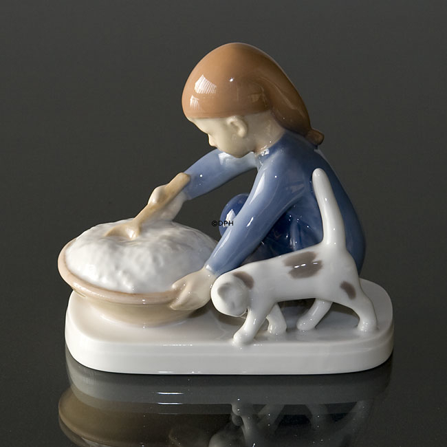 Wichtel mit Reispudding, Bing & Gröndahl Weihnachtsfigur Nr. 2305